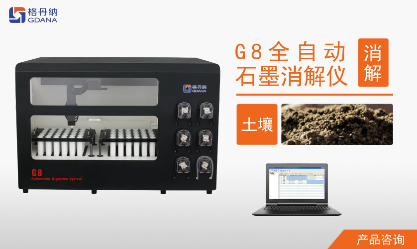 G8全自动石墨消解仪对土壤中Cd、Cr、Cu、Pb、Ni、Zn金属的消解